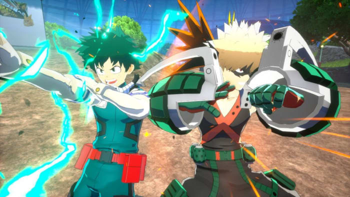 Deku and Bakugo team up in My Hero Ultra Rumble